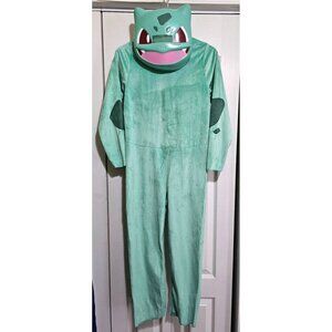 Pokemon Bulbasaur Kids Costume 10-12 Damaged Mask Anime Halloween Boys Girls